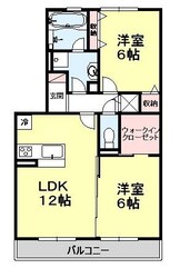 コモレビ大蔵　Fの物件間取画像